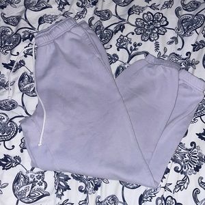 Light purple sweatpants from PacSun